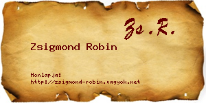Zsigmond Robin névjegykártya